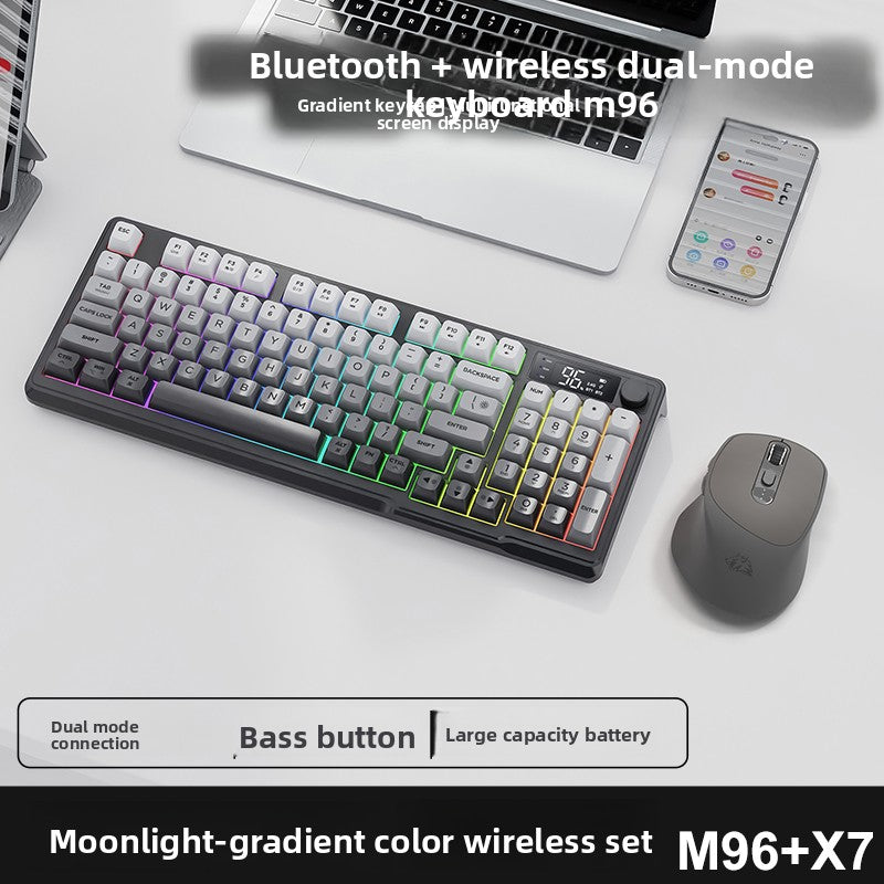 RGB Mechanical Gaming Keyboard with Display Screen and Multi-Colored Keycaps - Full Size with Numpad