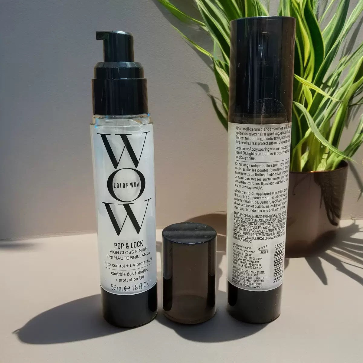 Color Wow Pop & Lock Gloss Treatment ? Frizz Control, UV Protection, Shine Serum (55ml)