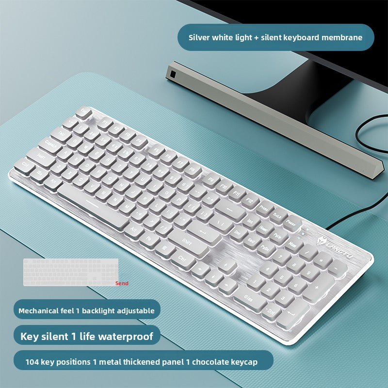LAFANTU Mechanical Gaming Keyboard with Golden Backlit Round Keycaps ? Retro Style with Numeric Keypad