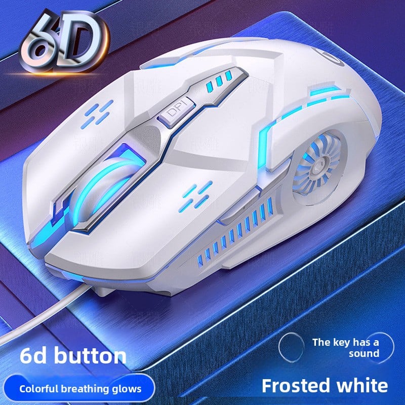 6D Gaming Mouse with Colorful Breathing Lights