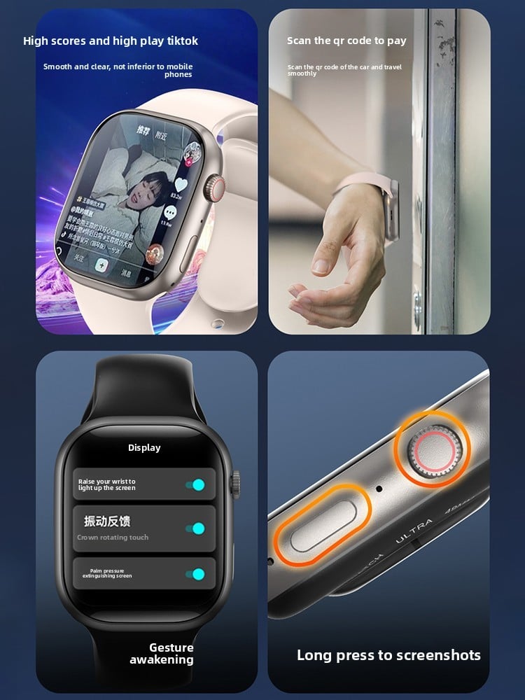S10 Ultra 3 Smart Watch with AMOLED Display, NFC, Video Calling, Heart Rate Monitor, WiFi, and App Support ? Compatible with Android & iOS