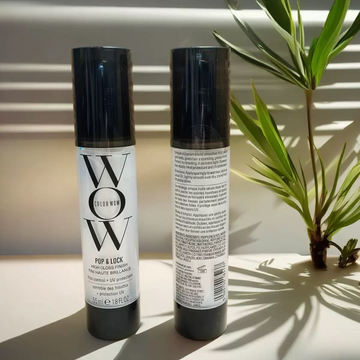 Color Wow Pop & Lock Gloss Treatment ? Frizz Control, UV Protection, Shine Serum (55ml)