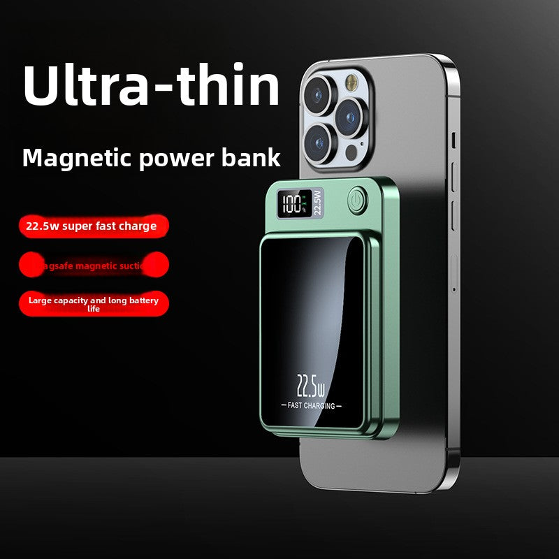 Ultra-Slim Magnetic Power Bank ? 22.5W Fast Charging & LED Screen