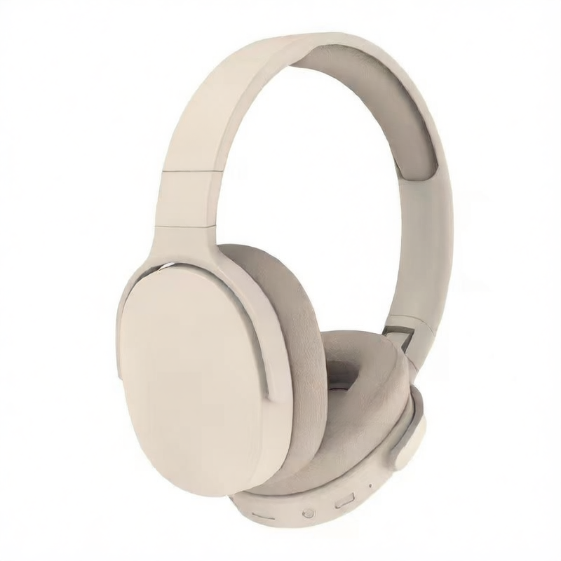 Wireless Over-Ear Bluetooth Headphones with Built-in Mic ? Beige