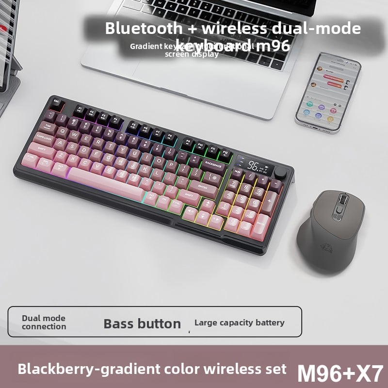 RGB Mechanical Gaming Keyboard with Display Screen and Multi-Colored Keycaps - Full Size with Numpad
