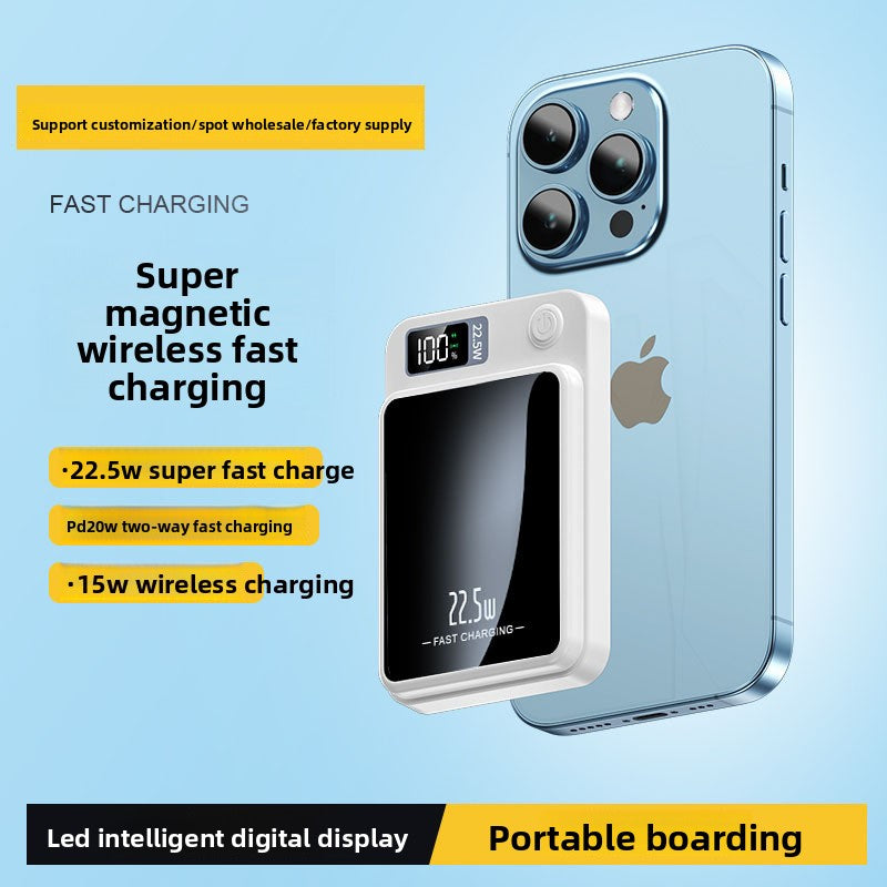 Ultra-Slim Magnetic Power Bank ? 22.5W Fast Charging & LED Screen