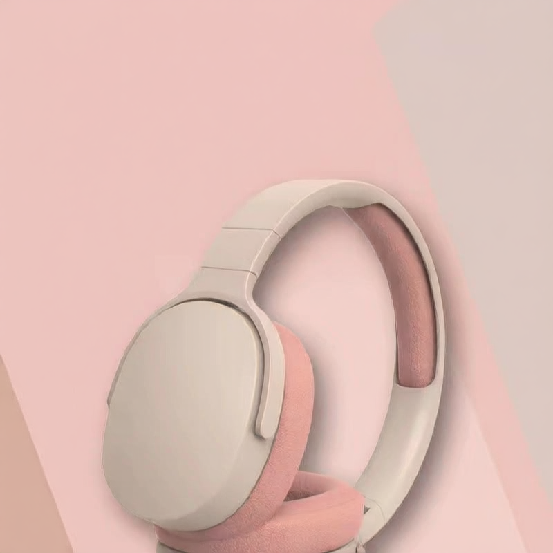 Wireless Over-Ear Bluetooth Headphones with Built-in Mic ? Beige